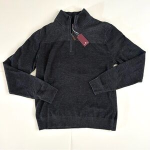 (NWT) Bruno Magli Merino Wool Quarter Zip Sweater  - Size L - Mens